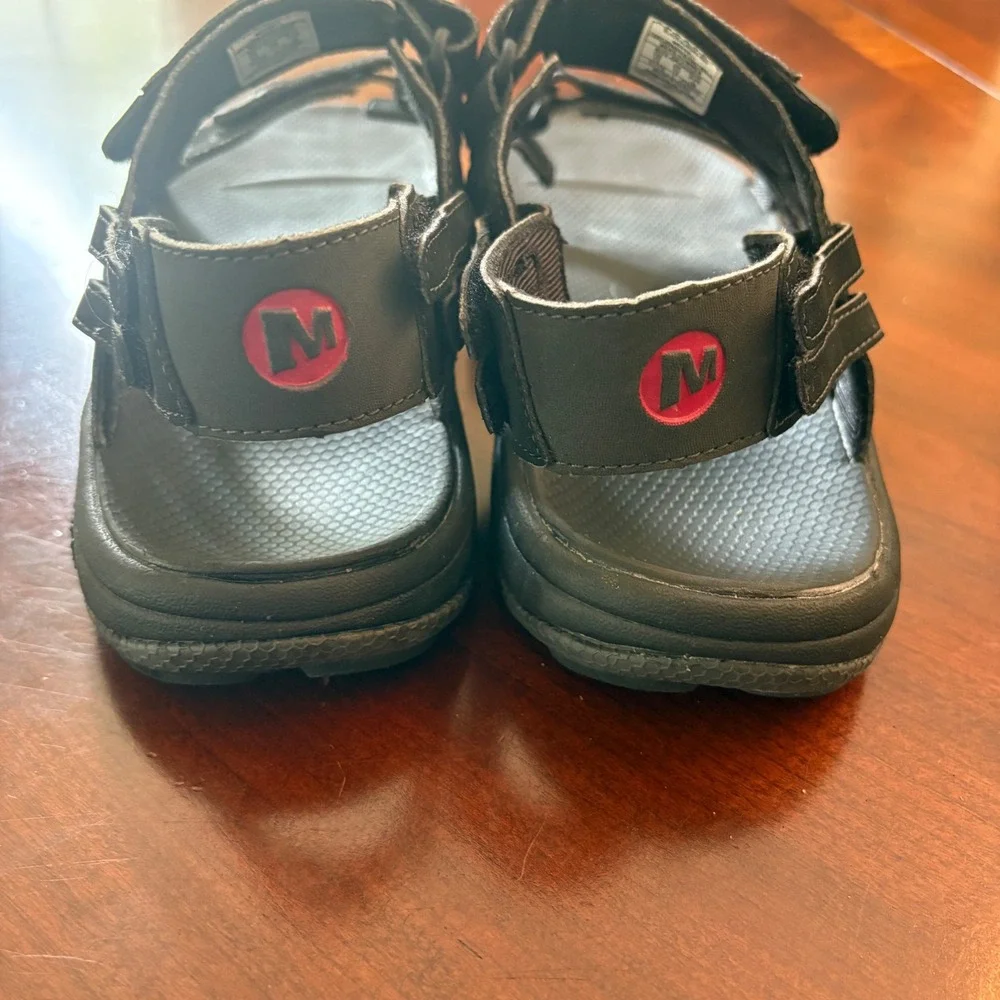 Merrell Mens Sandals 13 Black Aurora Red Performance Hiking Gorpcore‎ Ourdoors
